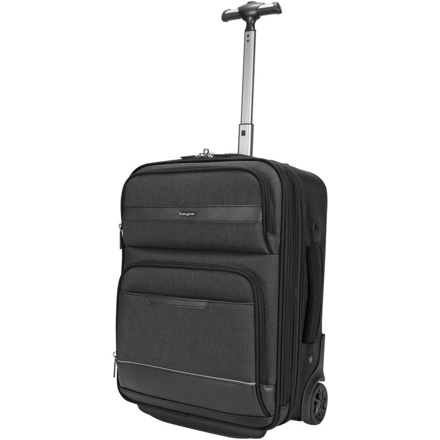 Targus CitySmart TBR038GL Travel/Luggage Case (Roller) for 30.5 cm (12") to 40.6 cm (16") Notebook, Travel Essential, Clothing, Toiletries, Tablet, Accessories - Black, Grey