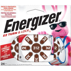 Energizer EZ Turn & Lock Size 312, 8-Pack, Brown