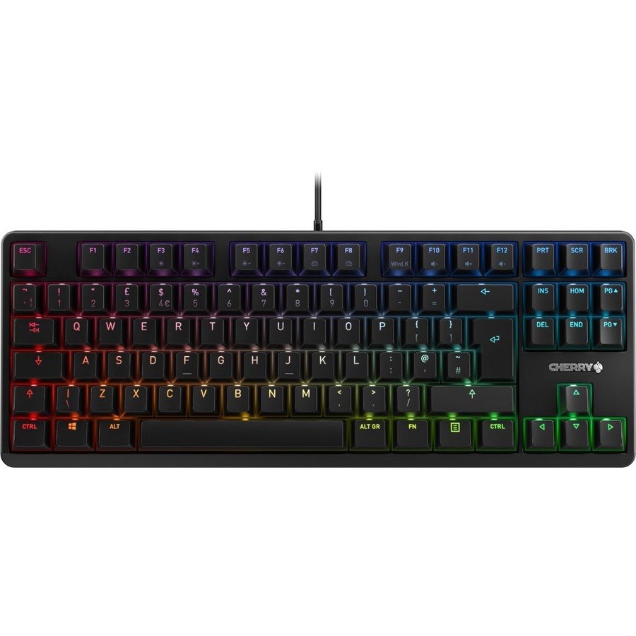 CHERRY Keyboard - Cable Connectivity - USB Interface - RGB LED - English (UK) - QWERTY Layout - Black