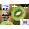 Epson Claria Premium 202XL Original High Yield Inkjet Ink Cartridge - Multi-pack - Black, Photo Black, Cyan, Magenta, Yellow - 5 / Pack