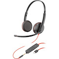 Plantronics Blackwire C3225 Wired Over-the-head Stereo Headset - Black