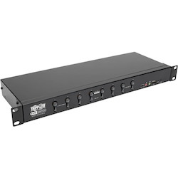 Tripp Lite by Eaton 8-Port DVI/USB KVM Switch with Audio and USB 2.0 Peripheral Sharing, 1U Rack-Mount, Single-Link, 1920 x 1200 (1080p)