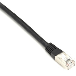 Black Box CAT6 250-MHz Stranded Patch Cable Slim Molded Boot - S/FTP, CM PVC, Black, 1FT