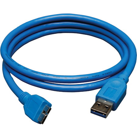 Eaton Tripp Lite Series USB 3.0 SuperSpeed Device Cable (A to Micro-B M/M), Blue, 3 ft. (0.91 m)