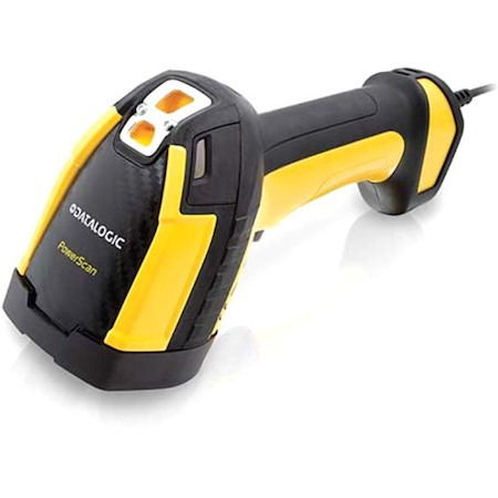 Datalogic PowerScan PM9600-SR Industrial, Warehouse, Manufacturing, Logistics, Retail, Inventory Handheld Barcode Scanner Kit - Wireless Connectivity - Black, Yellow