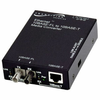 Transition Networks E-TBT-FRL-05 10BASE-T to 10BASE-FL Ethernet Media Converter