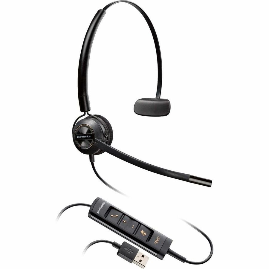 Poly EncorePro 545 Wired On-ear Mono Headset - Black