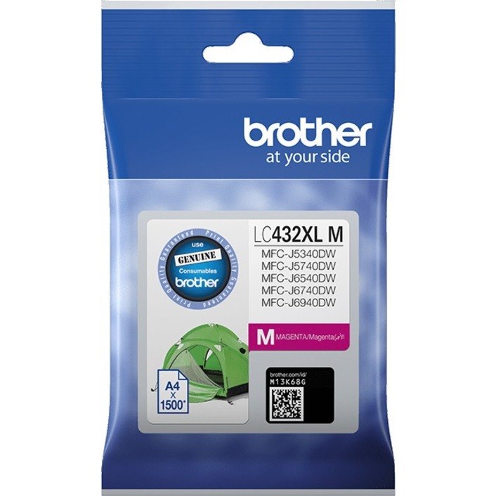 Brother LC432XLM Original High Yield Inkjet Ink Cartridge - Single Pack - Magenta - 1 Pack