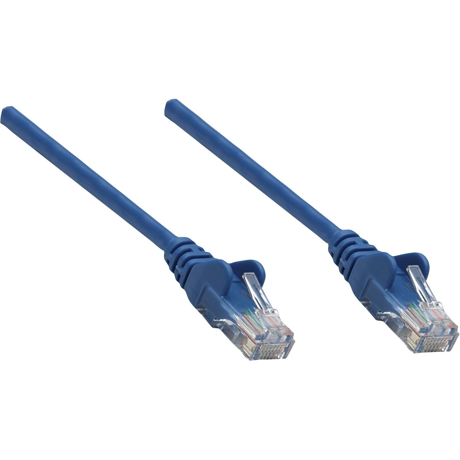Intellinet Network Patch Cable, Cat5e, 1m, Blue, CCA, U/UTP, PVC, RJ45, Gold Plated Contacts, Snagless, Booted, Lifetime Warranty, Polybag