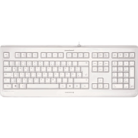 CHERRY KC 1068 Keyboard - Cable Connectivity - USB Interface - Spanish - Pale Gray
