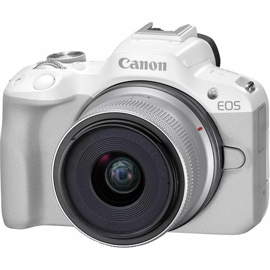 Canon EOS R50 24.2 Megapixel Mirrorless Camera with Lens - 0.71" - 1.77" - White
