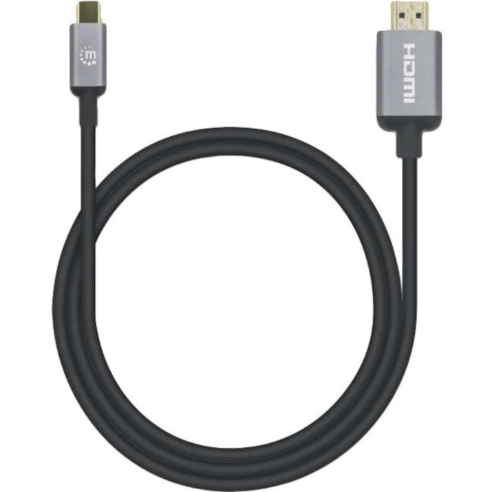 Manhattan Usb-C To Hdmi Cable 4K/60HZ 1M- Male/Male Black Polybag