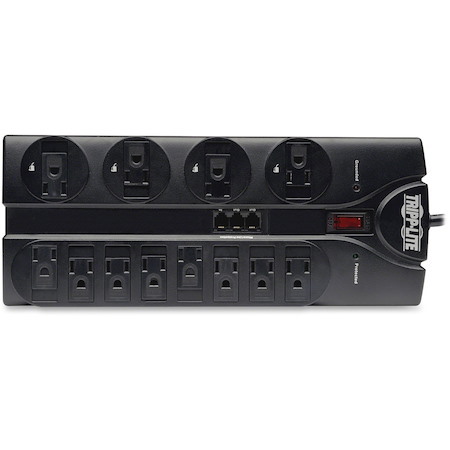 Eaton Tripp Lite Series Protect It! 12-Outlet Surge Protector, 8 ft. (2.43 m) Cord, 2160 Joules, Tel/Modem Protection