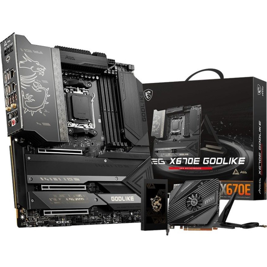 MSI MEG X670E GODLIKE Gaming Desktop Motherboard - AMD X670 Chipset - Socket AM5 - Extended ATX