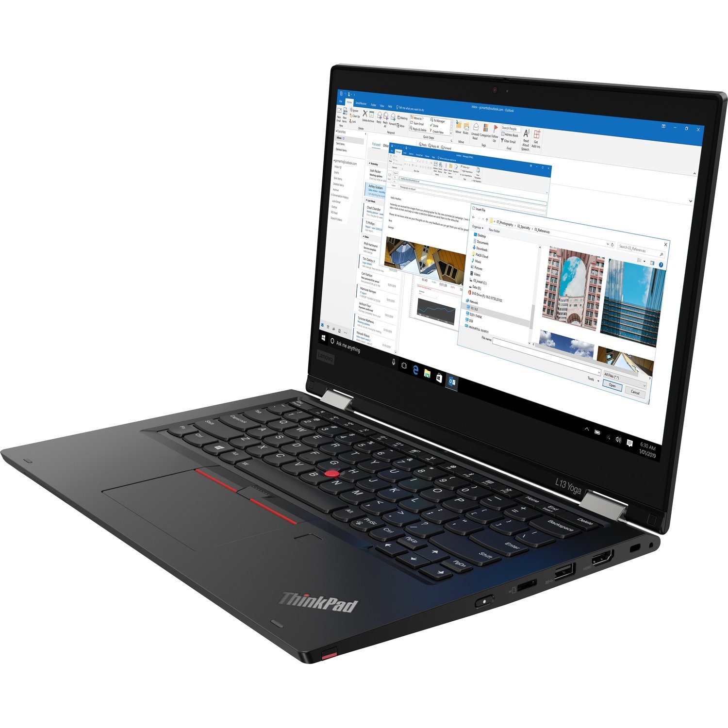 Lenovo ThinkPad L13 Yoga 20R50023AU 13.3" Touchscreen Convertible 2 in 1 Notebook - Full HD - 1920 x 1080 - Intel Core i7 10th Gen i7-10510U Quad-core (4 Core) 1.80 GHz - 16 GB Total RAM - 512 GB SSD - Silver