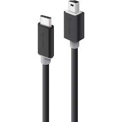 Alogic 1 m Mini USB/USB-C Data Transfer Cable for USB Device, Chromebook, Mobile Device, Tablet, Computer, Mobile Phone - 1