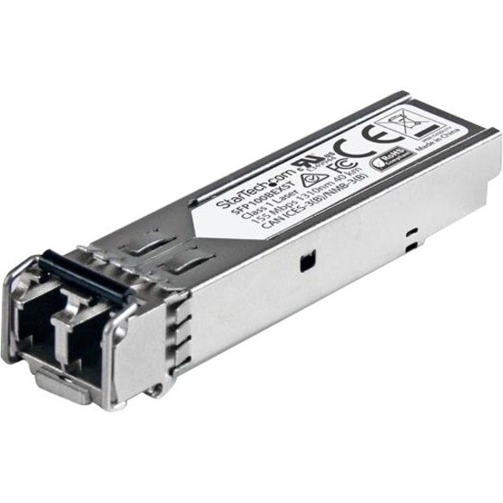 StarTech.com MSA Uncoded SFP Module - 100BASE-EX - 100Mb Ethernet SFP 100MbE Single Mode Fiber (SMF) Optic Transceiver Module - 40km DDM