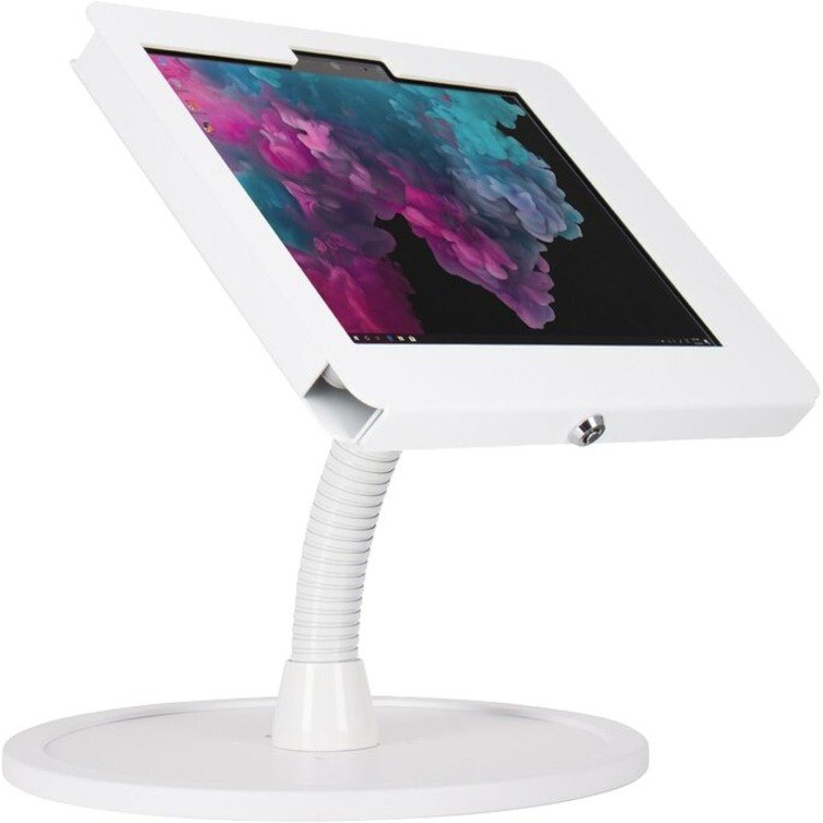 The Joy Factory Elevate II Flex Countertop Kiosk for Surface Go 3 | Go 2 | Go (White)