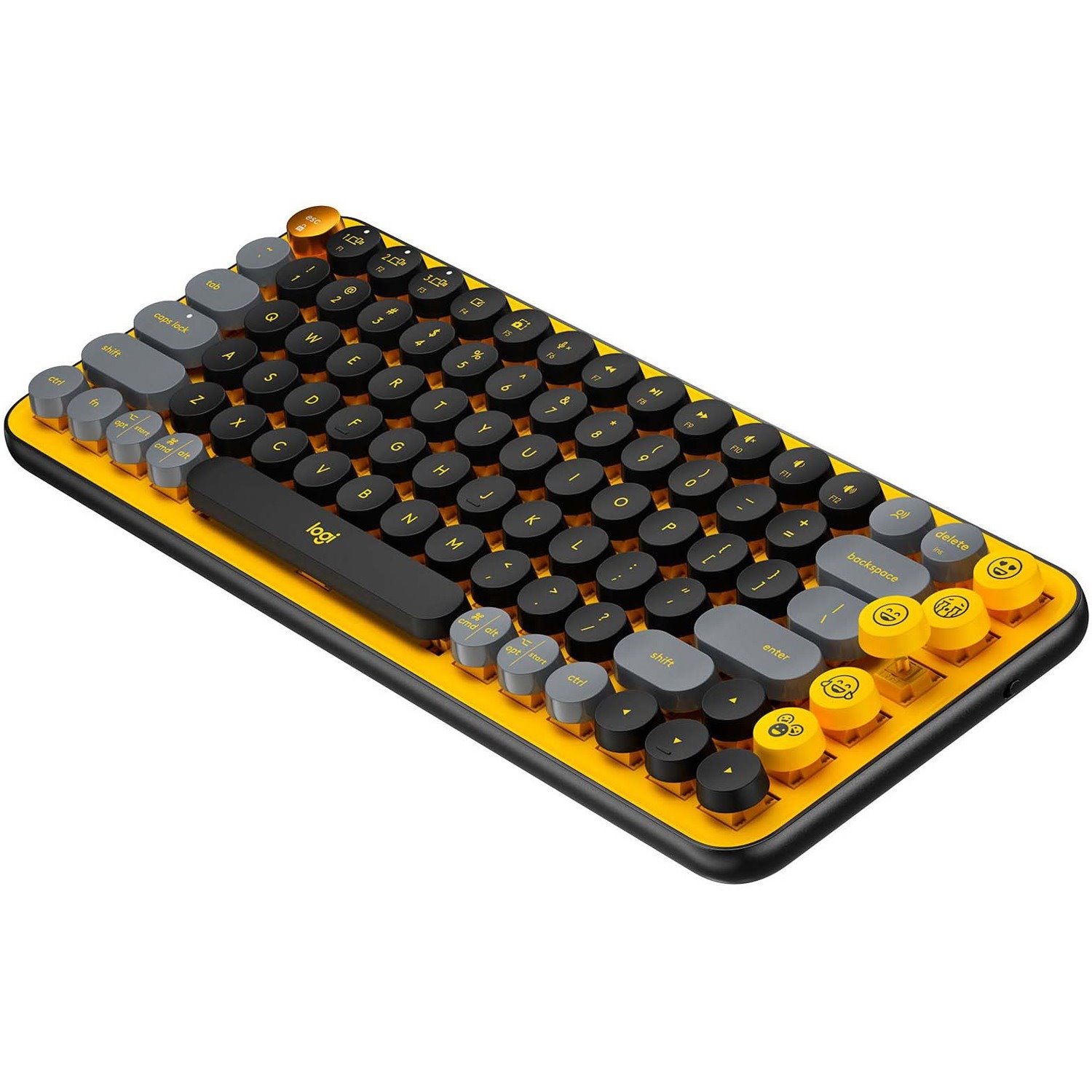 Logitech POP Keys Wireless Mechanical Keyboard With Emoji Keys - Blast Yellow