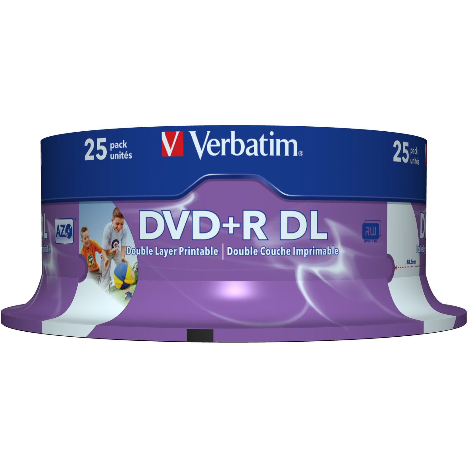 Verbatim DVD Recordable Media - DVD+R DL - 8x - 8.50 GB - 25 Pack Spindle