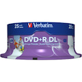 Verbatim 43667 DVD Recordable Media - DVD+R DL - 8x - 8.50 GB - 25 Pack Spindle