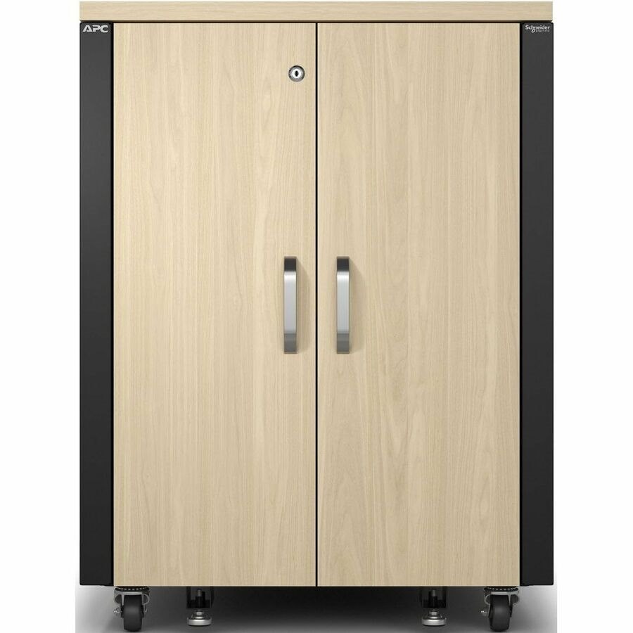 APC by Schneider Electric NetShelter 17U Enclosed Cabinet Rack Cabinet for Server - 482.60 mm Rack Width - Maple