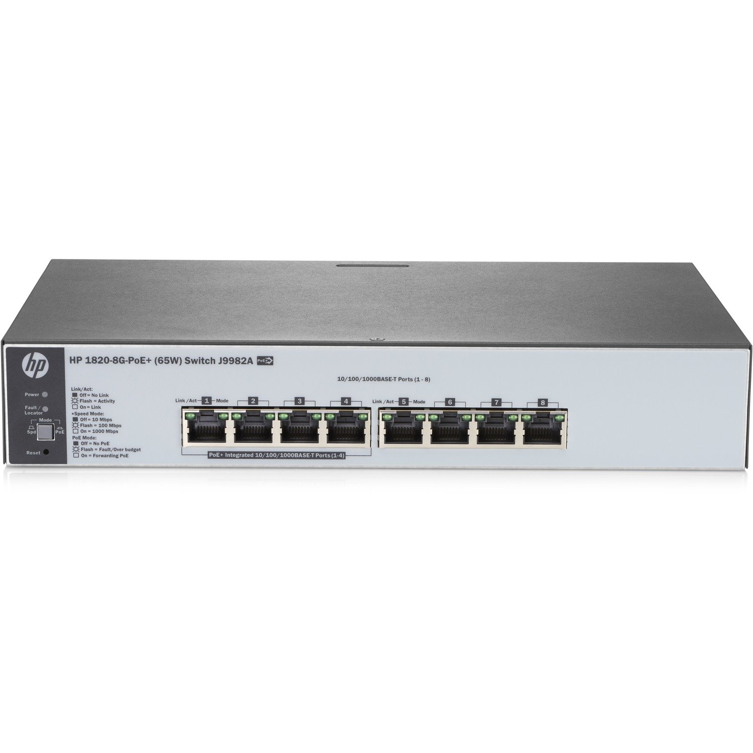 HPE 1820 1820-8G-PoE+ (65W) 8 Ports Manageable Ethernet Switch - 10/100/1000Base-T