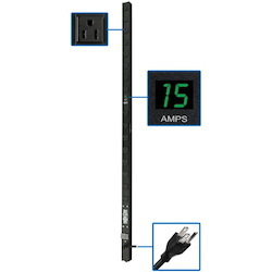 Tripp Lite by Eaton 1.4kW Single-Phase Local Metered PDU, 120V Outlets (16 5-15R), 5-15P, 15 ft. (4.57 m) Cord, 0U Vertical, 48 in.