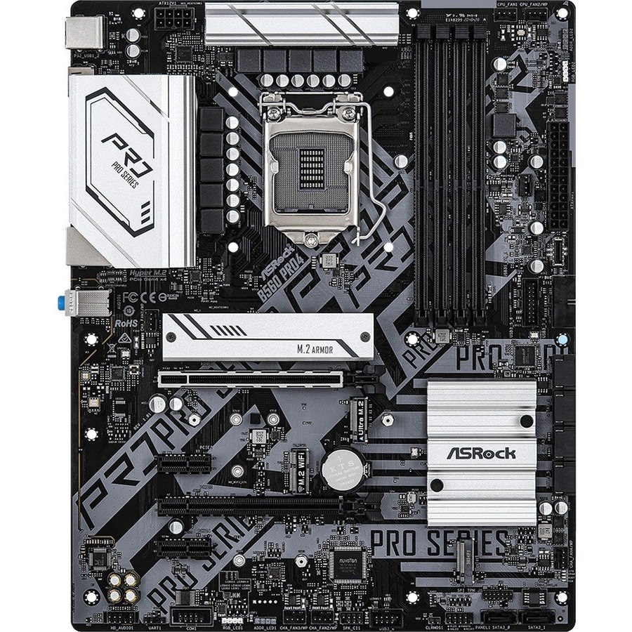 ASRock B560 Pro4 Desktop Motherboard - Intel B560 Chipset - Socket LGA-1200 - Intel Optane Memory Ready - ATX