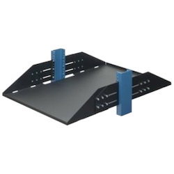 Rack Solutions 3U 2Post Adjustable Center Mount Solid Shelf 29in (D) - Flanged Up