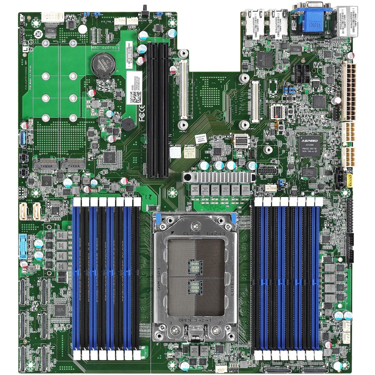 Tyan Tomcat SX S8026 Server Motherboard - AMD Chipset - Socket SP3 - Extended ATX