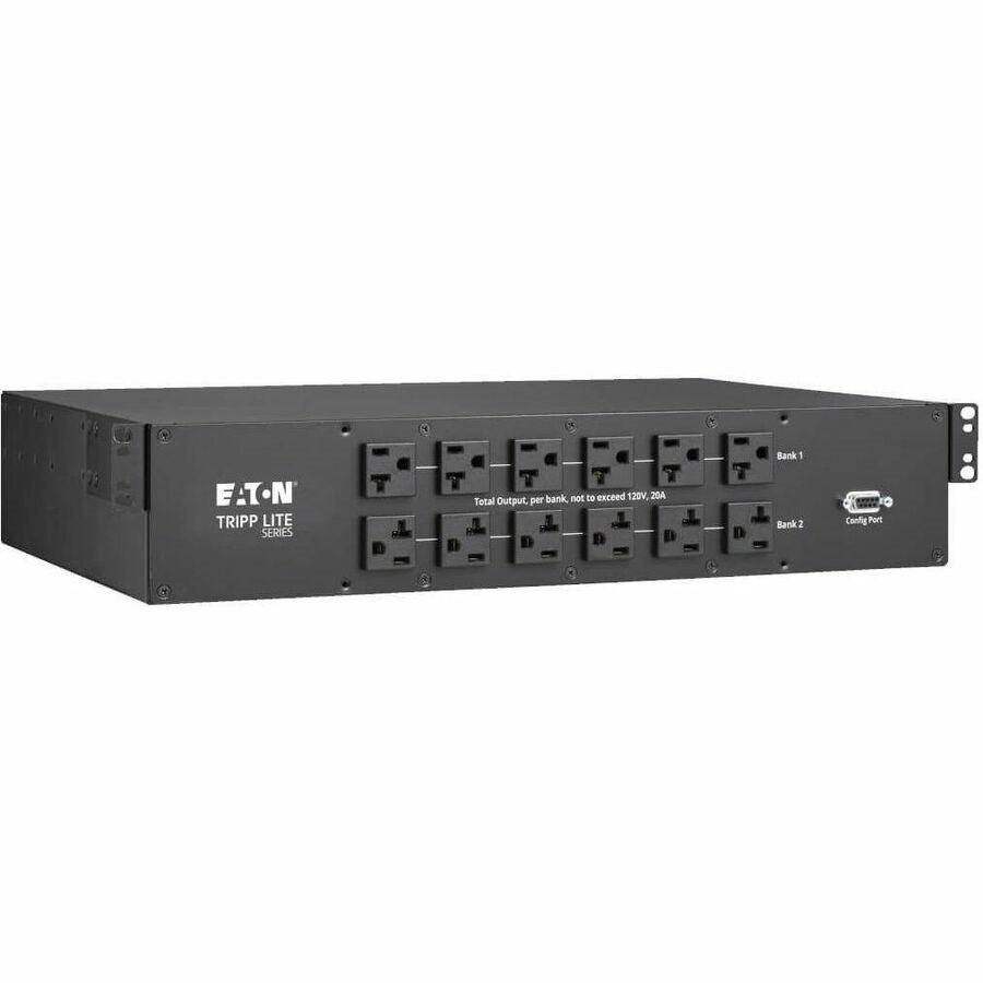 Eaton Tripp Lite Series 2.9kW 120V Single-Phase ATS/Monitored PDU - 24 5-15/20R & 1 L5-30R Outlets, Dual L5-30P Inputs, 10 ft. Cords, 2U, TAA