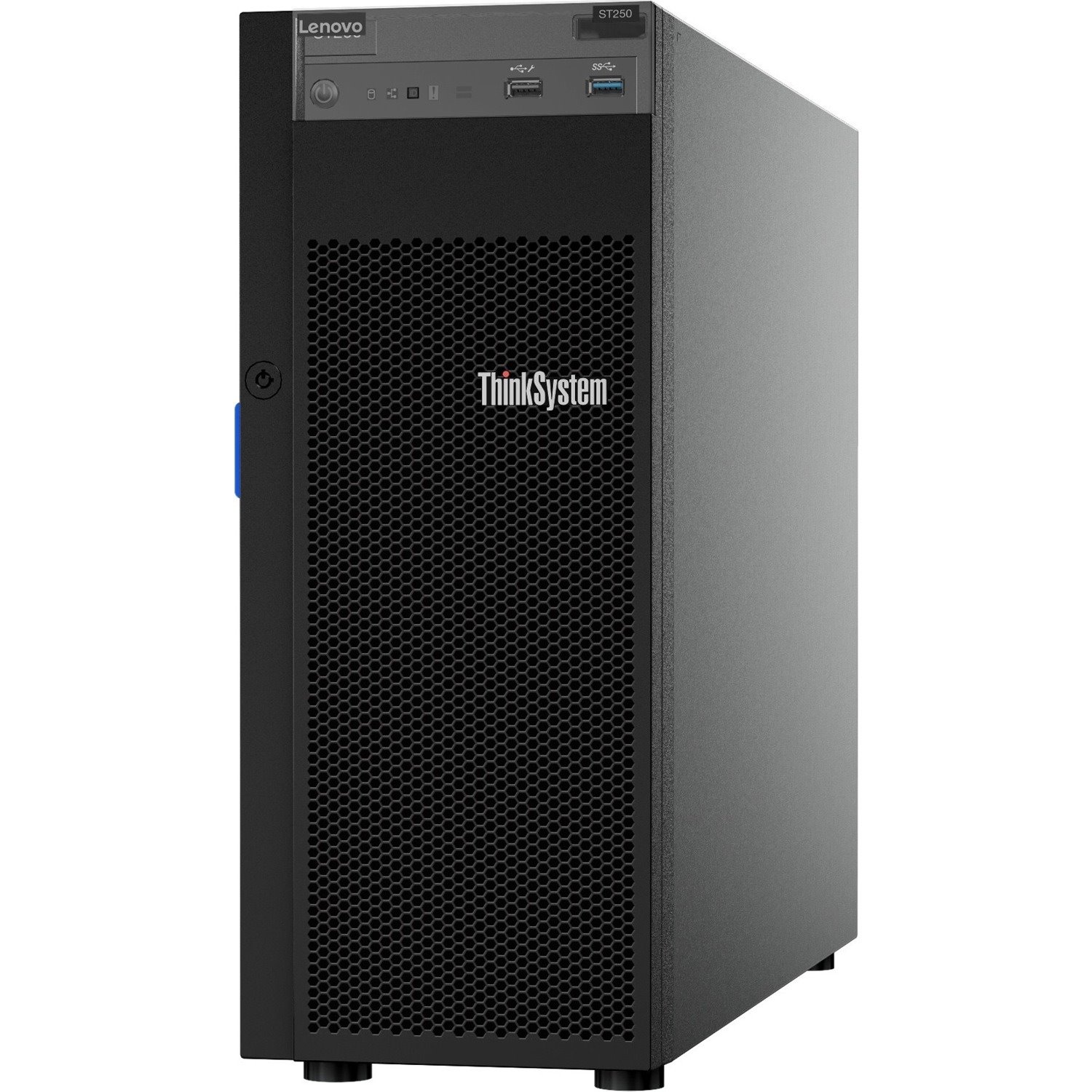 Lenovo ThinkSystem ST250 7Y45A01LAU 4U Tower Server - 1 x Intel Xeon E-2104G 3.20 GHz - 8 GB RAM - Serial ATA/600 Controller