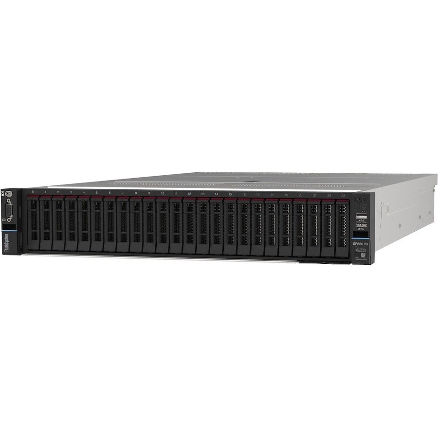 Lenovo ThinkSystem SR650 V3 7D76A029AU 2U Rack Server - 1 x Intel Xeon Silver 4410Y 2 GHz - 16 GB RAM - 12Gb/s SAS Controller