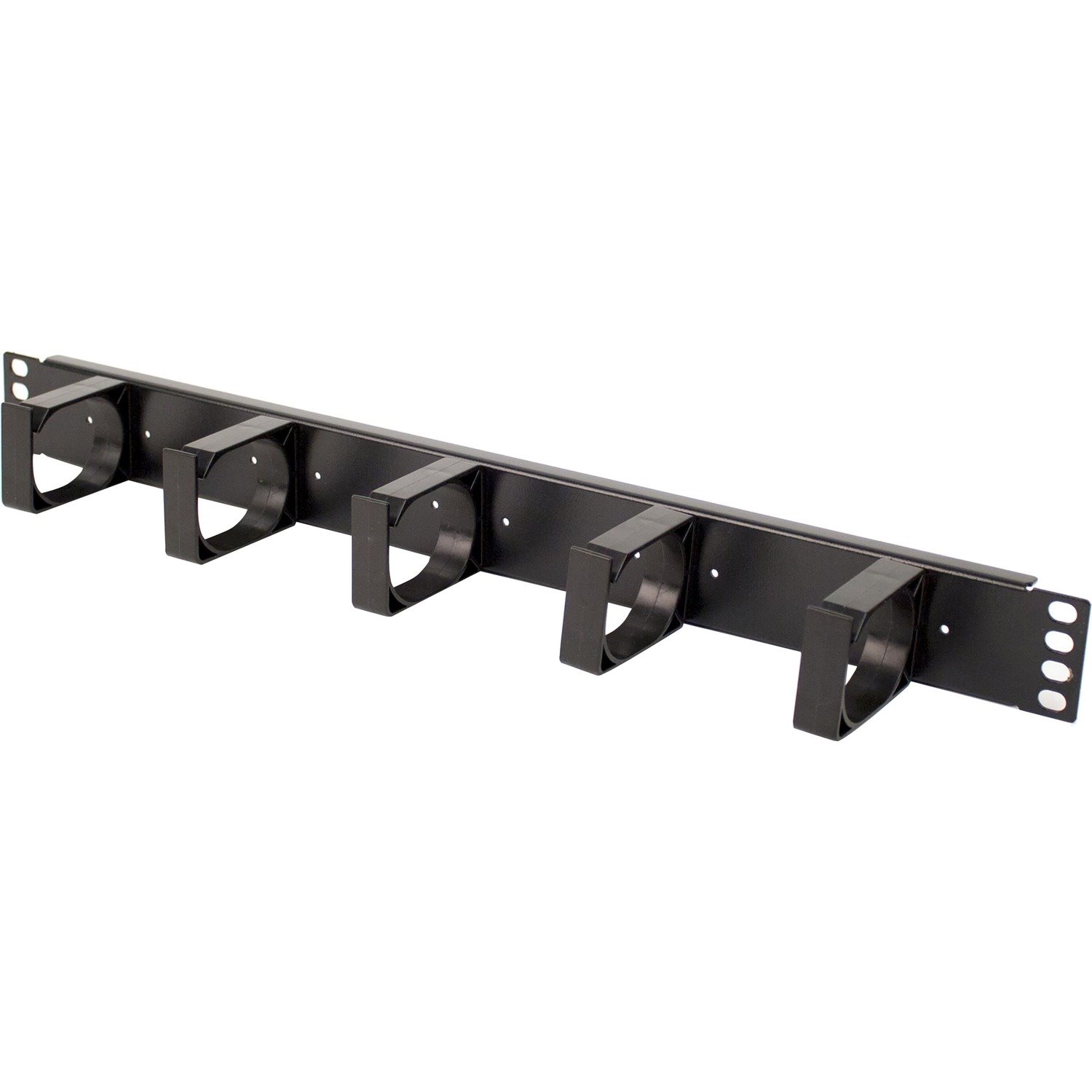 Rack Solutions 1U Horizontal Plastic D-Ring Cable Management Bar