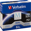 Verbatim Blu-ray Recordable Media - BDXL - 6x - 100 GB - 5 Pack Jewel Case
