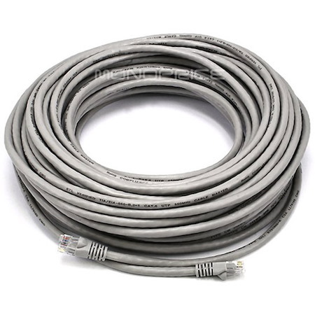 Monoprice 75FT 24AWG Cat6 550MHz UTP Ethernet Bare Copper Network Cable - Gray