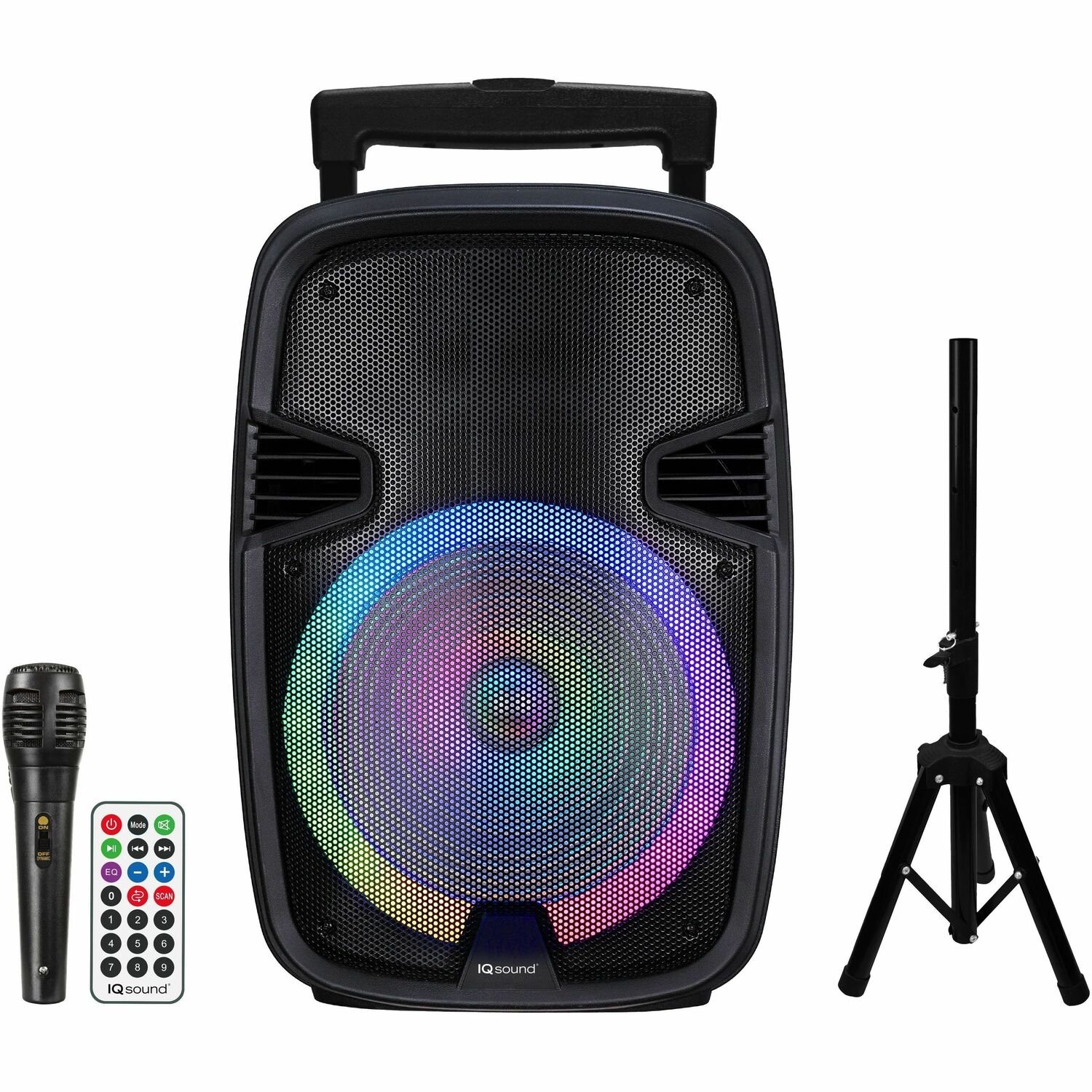 IQ Sound IQ-5715DJBT Portable Bluetooth Speaker System - Black