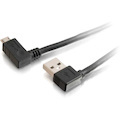 C2G 3m USB A to Micro-USB B Cable with Right Angeled Connectors-USB 2.0 10ft