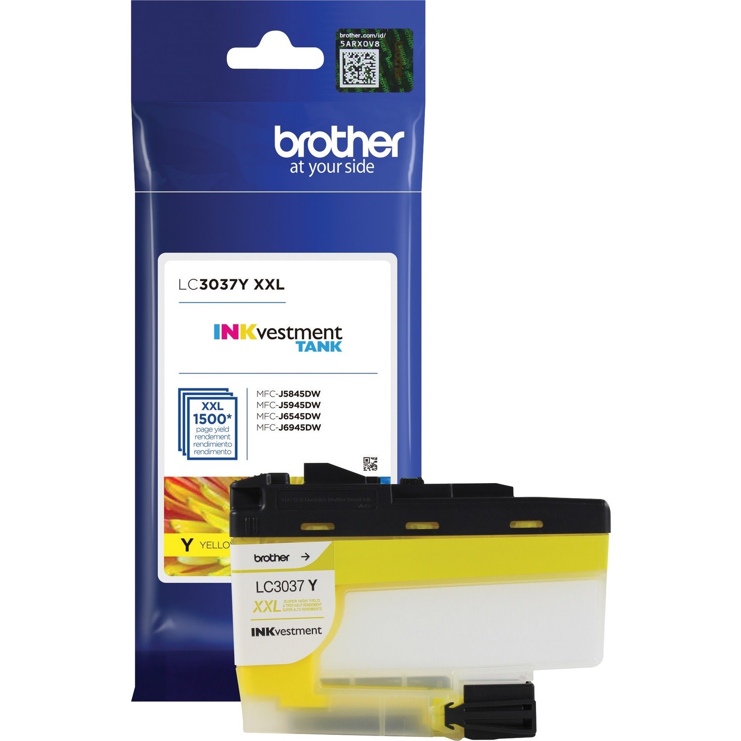 Brother Genuine LC3037Y Super High-yield Yellow INKvestment Tank Ink Cartridge