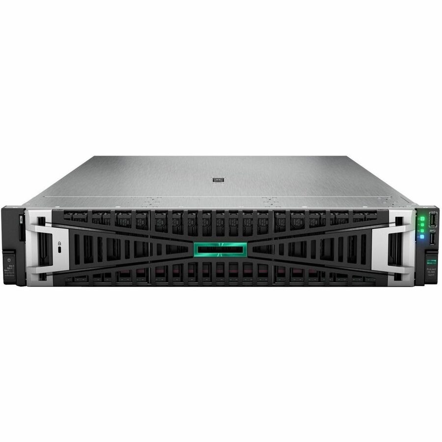 HPE ProLiant DL380 G11 2U Rack Server - 1 x Intel Xeon Silver 4510 2.40 GHz - 64 GB RAM - 1.88 TB SSD - (2 x 960GB) SSD Configuration - Serial ATA, Serial Attached SCSI (SAS) Controller