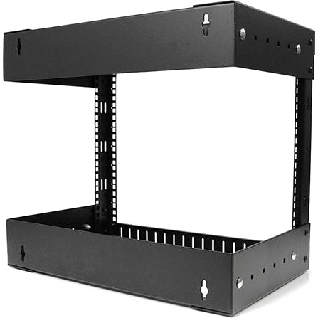 StarTech.com 2-Post 8U Heavy-Duty Wall Mount Network Rack, 19" Open Frame Server Rack with Adjustable Depth, Data Rack for IT Equipment~