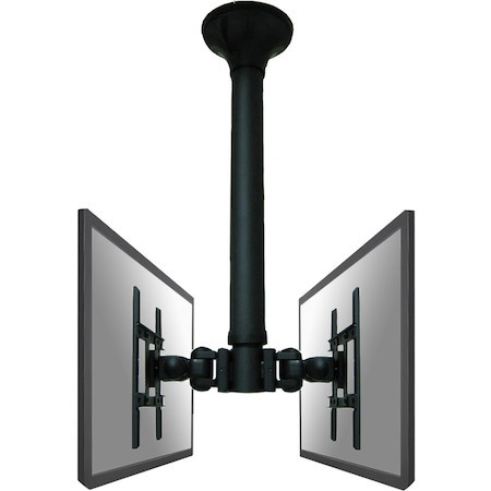 Newstar TV/Monitor Ceiling Mount for Dual 10"-40" Screens (Back to Back), Height Adjustable - Black