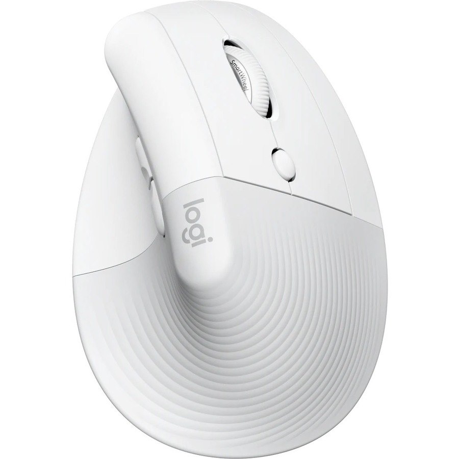 Logitech Lift Mouse - Bluetooth - USB - Optical - 6 Button(s) - Off White