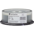 Verbatim M-Disc BD-R 25GB 4X White Thermal Printable, Hub Printable - 25pk Spindle