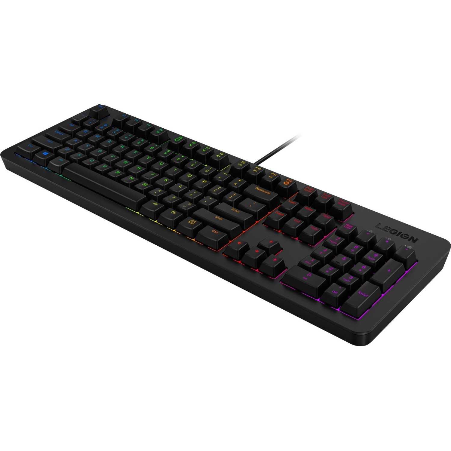 Lenovo Legion K300 Gaming Keyboard - Cable Connectivity - USB 2.0 Interface - English (UK) - QWERTY Layout - Black