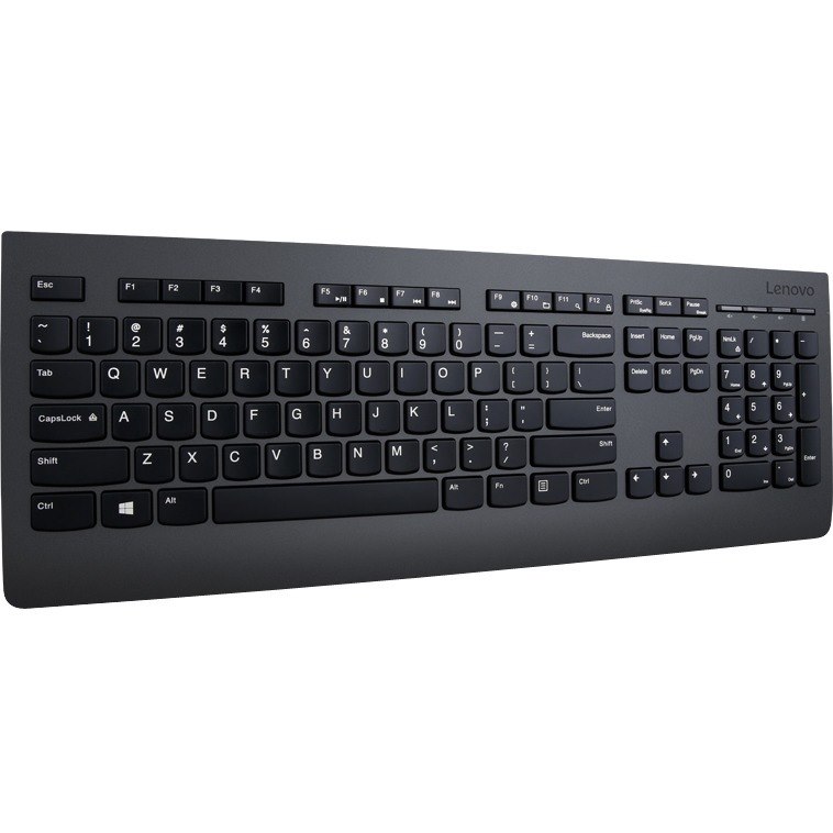 Lenovo Professional Keyboard - Wireless Connectivity - USB Interface - English (US), English (Europe) - QWERTY Layout - Black