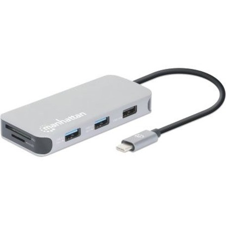 Manhattan USB Type C Docking Station for Notebook/Tablet PC/Desktop PC - Memory Card Reader - SD