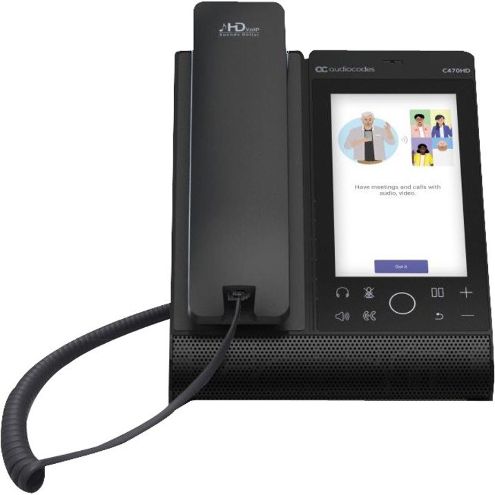 AudioCodes C470HD IP Phone - Corded/Cordless - Corded/Cordless - Bluetooth, Wi-Fi - Wall Mountable