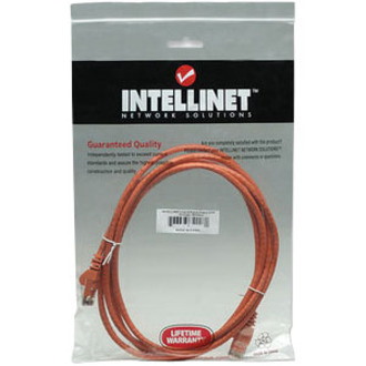 Intellinet Network Solutions Cat6 UTP Network Patch Cable, 10 ft (3.0 m), Orange